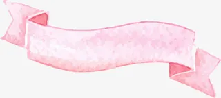 清新水彩条幅矢量素材免抠