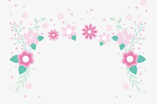 小清新手绘花纹素材免抠