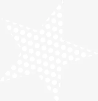 白色清新圆点五角星免抠