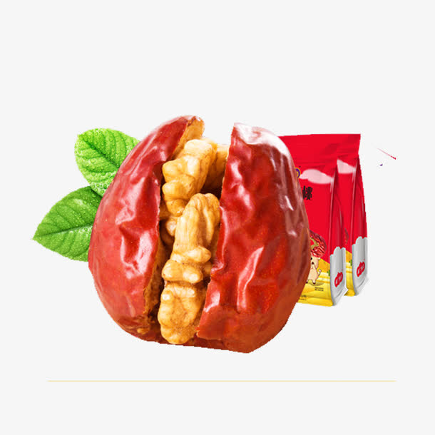 红枣夹核桃免抠