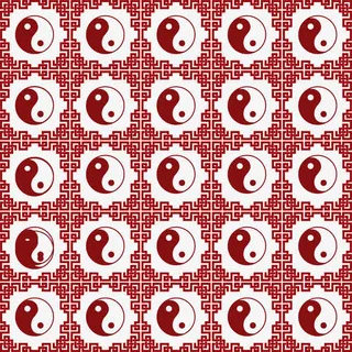 装饰红色太极图花纹背景