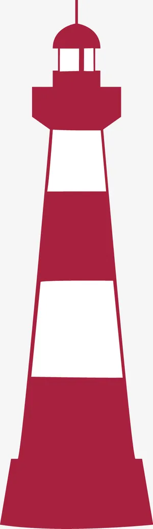 黑暗中的灯塔红色免抠