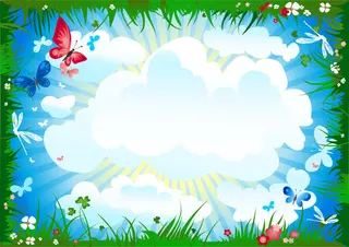 手绘彩绘卡通漫画效果背景