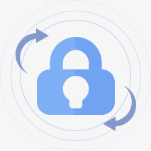 扁平化旋转箭头图标锁免抠