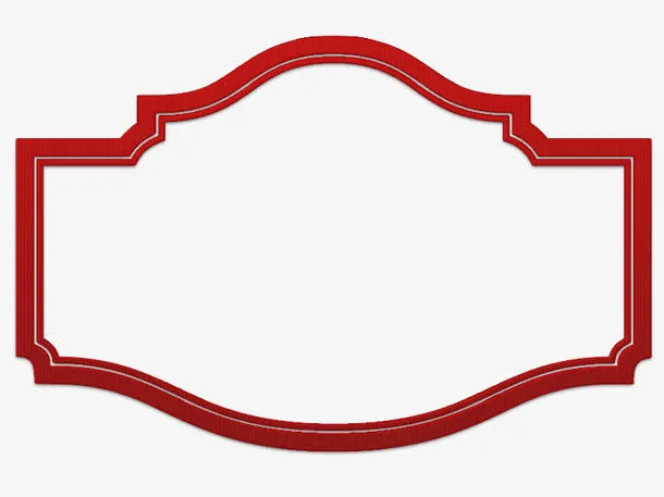 红色边框古风部分圆型免抠