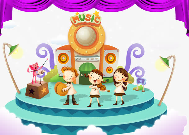 小孩音乐会免抠