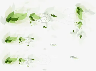 叶子漂浮矢量免抠