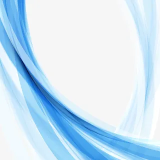 蓝色曲线波浪边框免抠