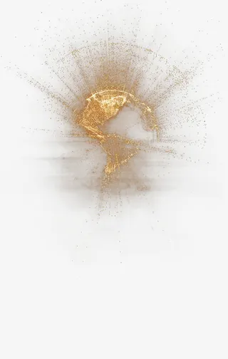 飘扬的金色沙子免抠