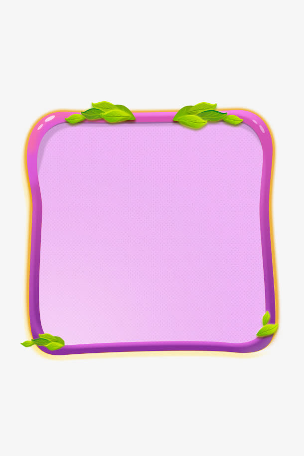 卡通质感红色边框免抠