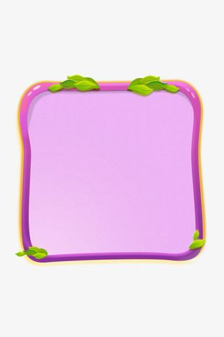 卡通质感红色边框免抠