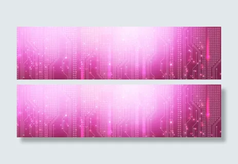 紫色电路光效背景免抠