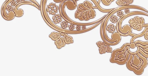 中秋节黄色立体花纹免抠