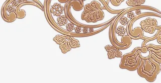 中秋节黄色立体花纹免抠