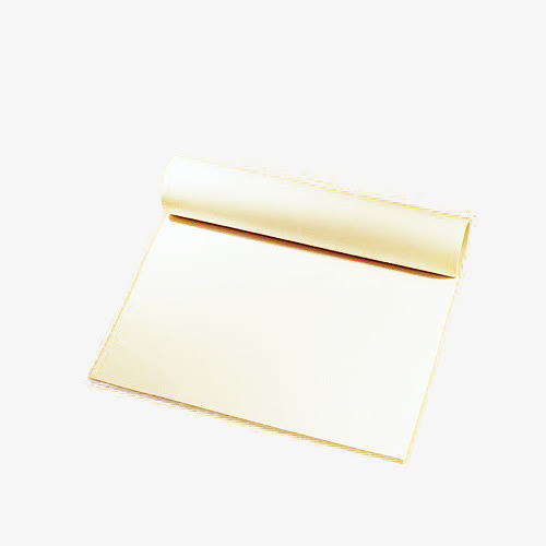 米白色纸张卷轴海报免抠