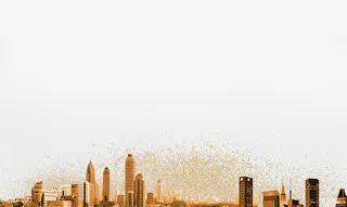 金色粒子大气房地产特效元素免抠