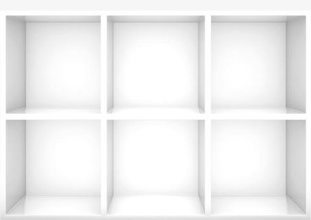 白色正方形卡通效果边框免抠