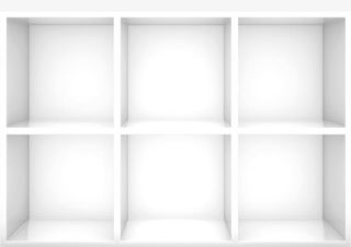 白色正方形卡通效果边框免抠