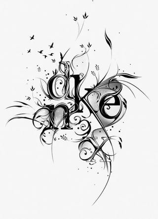 黑色英文字母免抠