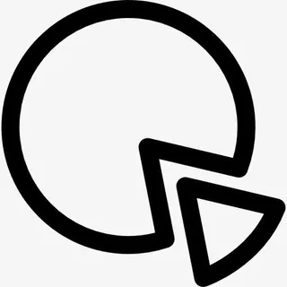 饼圆图形与切割三角图标免抠