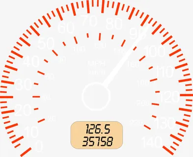 红色仪表盘矢量图免抠