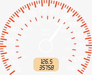 红色仪表盘矢量图免抠