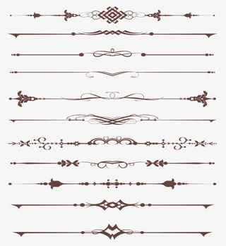 复古花纹合集免抠装饰花纹元素