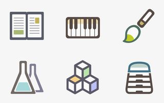 手绘学习图标免抠