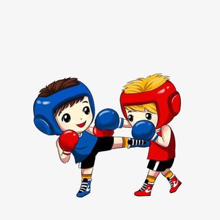 卡通散打对打素材免抠