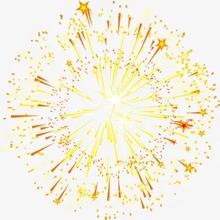 创意合成绽放的烟花效果免抠