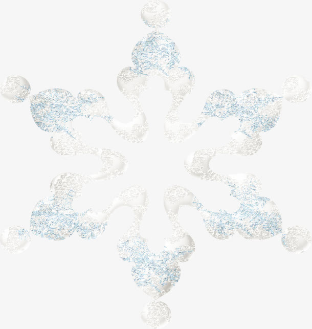 白色雪花免抠