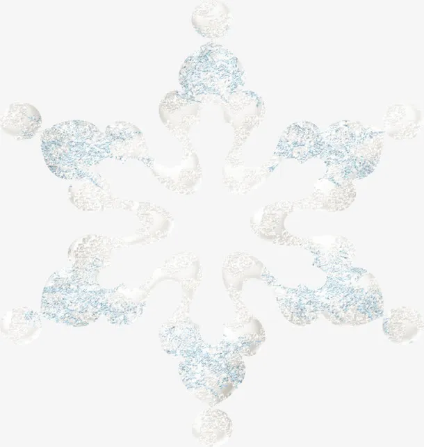 白色雪花免抠