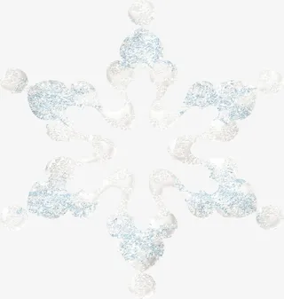白色雪花免抠