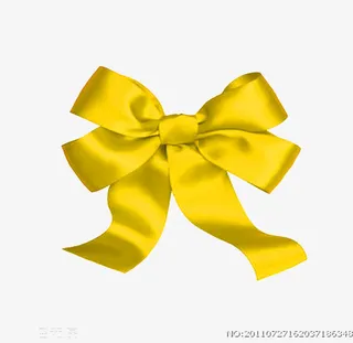 产品实物金色蝴蝶结免抠