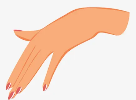 手绘芊芊玉手素材免抠