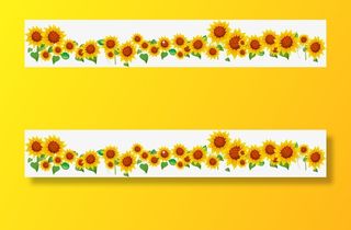向日葵 边框 太阳花免抠动植物植物元素