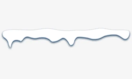 手绘积雪卡通冰凌免抠