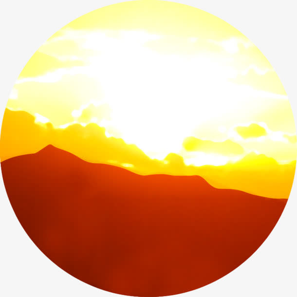 中秋节高清月亮里的风景免抠