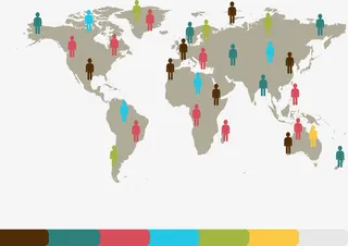 地区分布占比图.免抠