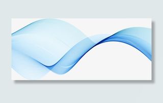 矢量蓝色飘带免抠