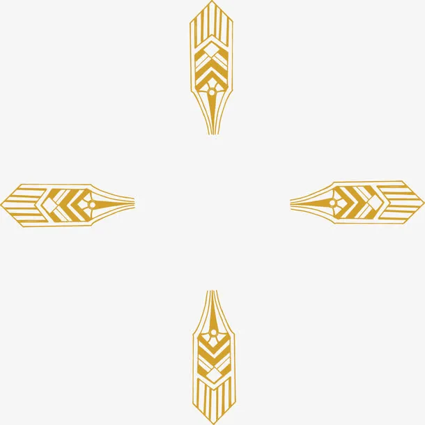 黄色花纹标签免抠