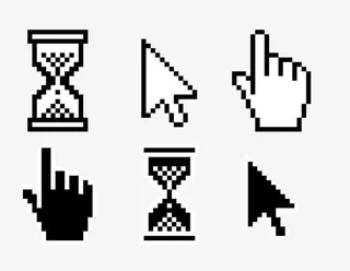 矢量精美鼠标点击箭头免抠图标元素