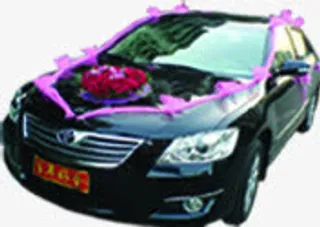 婚庆花车装扮背景图片