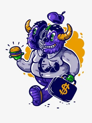 创意设计大牛汉堡免抠