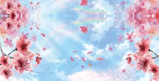 春姿绽放商品促销海报背景素材高清