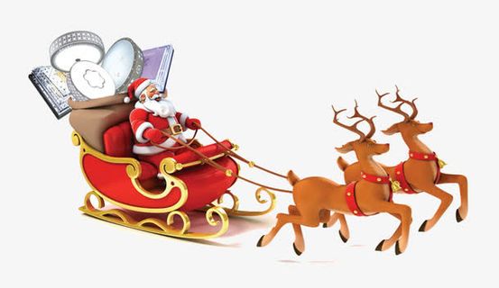 圣诞马车麋鹿免抠