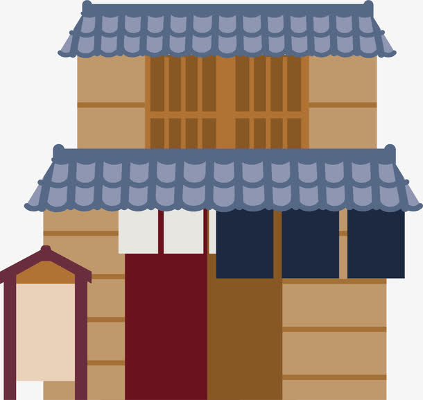 矢量图木屋免抠