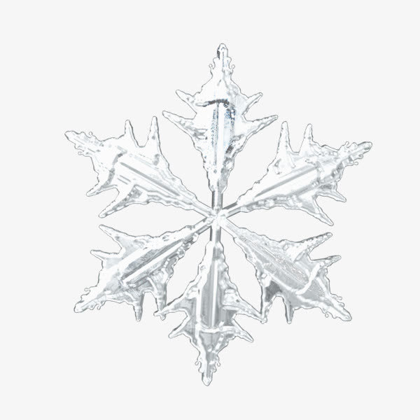 圣诞节六角雪花免抠