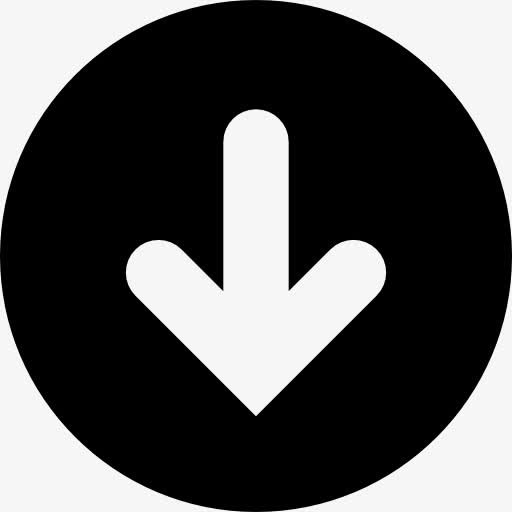 向下箭头在一个圆圈图标免抠