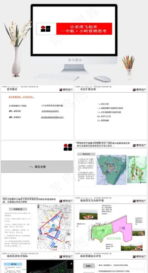 成都中航云岭别墅营销策划提案图片白色营销PPT模板